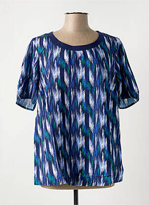 T-shirt imprimé fantaisie manches courtes bleu SHEEGO femme