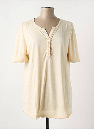 Top stretch manches courtes beige SHEEGO femme