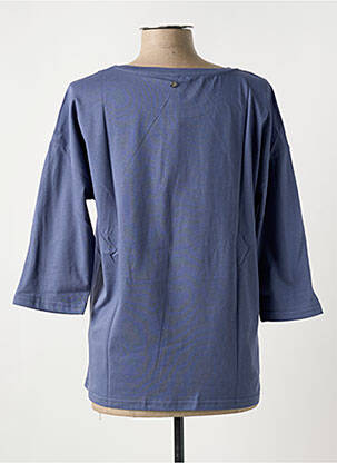 Top coupe cintrée manches 3/4 bleu SHEEGO femme