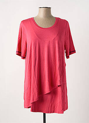 T-shirt coupe droite manches courtes rouge SHEEGO femme