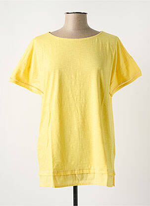 T-shirt coupe droite manches courtes jaune SHEEGO femme