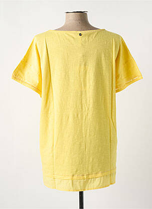 T-shirt coupe droite manches courtes jaune SHEEGO femme