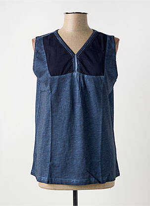 Débardeur coupe droite sans manche bleu SHEEGO femme