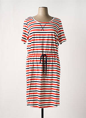 Robe mi-longue manches courtes manches courtes rouge SHEEGO femme