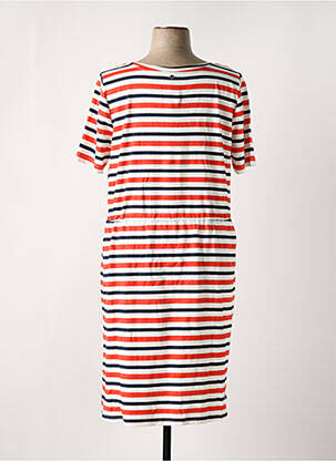 Robe mi-longue manches courtes manches courtes rouge SHEEGO femme