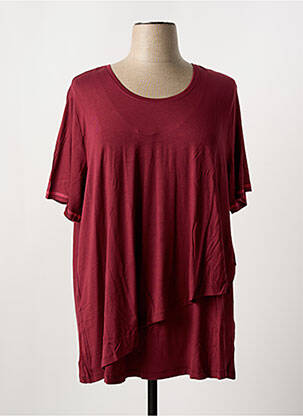 T-shirt stretch manches courtes rouge SHEEGO femme