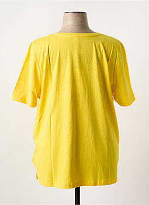 T-shirt coupe droite manches courtes jaune SHEEGO femme