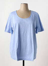 T-shirt coupe droite manches courtes bleu SHEEGO femme
