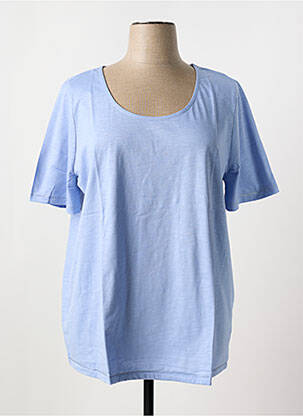 T-shirt coupe droite manches courtes bleu SHEEGO femme