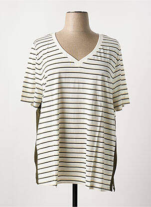 T-shirt coupe droite manches courtes vert SHEEGO femme