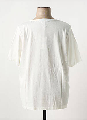 T-shirt coupe droite manches courtes blanc TRIANGLE femme
