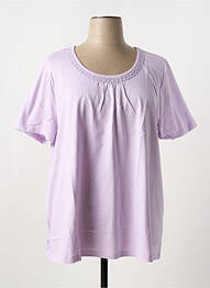 T-shirt coupe droite manches courtes violet SHEEGO femme