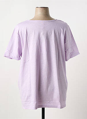 T-shirt coupe droite manches courtes violet SHEEGO femme