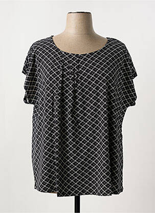 T-shirt imprimé fantaisie manches courtes noir SHEEGO femme