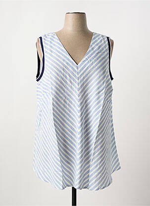 Débardeur coupe droite sans manche bleu SHEEGO femme