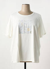 T-shirt blanc TRIANGLE pour femme seconde vue