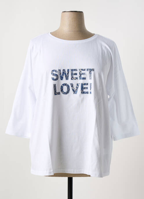 T-shirt blanc SHEEGO pour femme