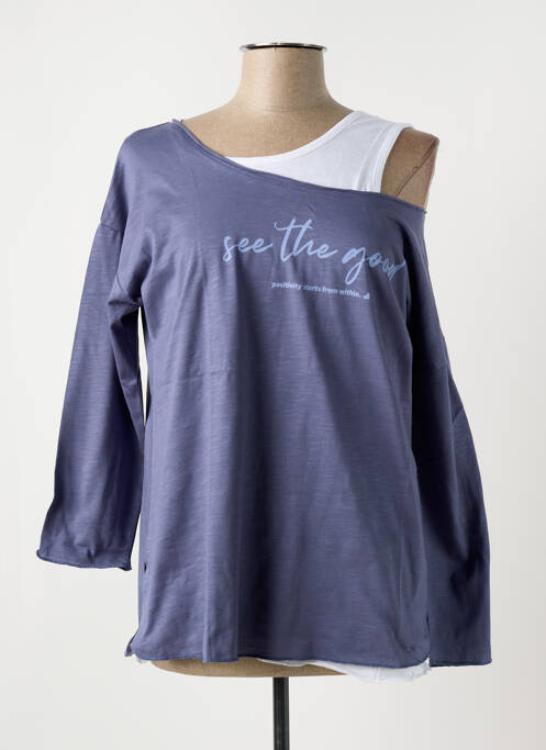 T-shirt bleu SHEEGO femme