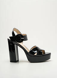 Sandales/nu pieds semi compensé talon haut de 10cm et plus noir NERO GIARDINI femme