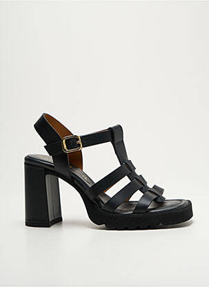 Sandales/nu pieds matière lisse talon de 7 à 9cm noir UNISA femme