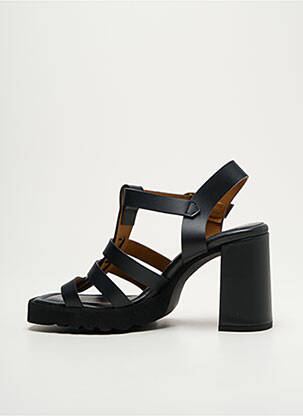 Sandales/nu pieds matière lisse talon de 7 à 9cm noir UNISA femme