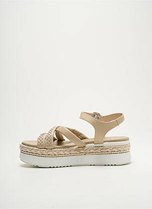 Sandales/nu pieds matière lisse talon de 4 à 6cm beige NERO GIARDINI femme