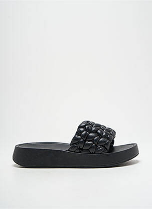 Mules/sabots tissage satiné talon de 4 à 6cm noir ASH femme