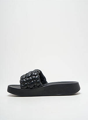 Mules/sabots tissage satiné talon de 4 à 6cm noir ASH femme