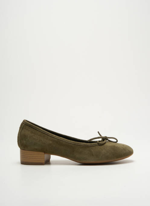 Ballerines talon bas talon plat jusqu'à 3cm vert REQINS femme