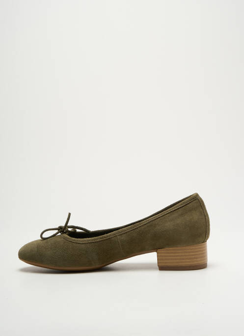 Ballerines talon bas talon plat jusqu'à 3cm vert REQINS femme