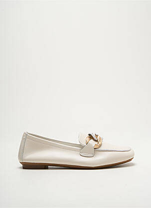 Mocassins matière lisse talon plat jusqu'à 3cm blanc REQINS femme
