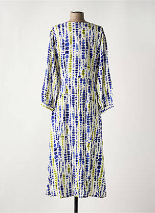 Robe longue manches longues manches longues bleu STORIATIPIC femme