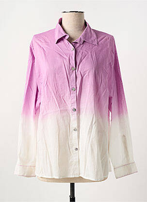 Chemisier coupe droite manches longues violet STORIATIPIC femme