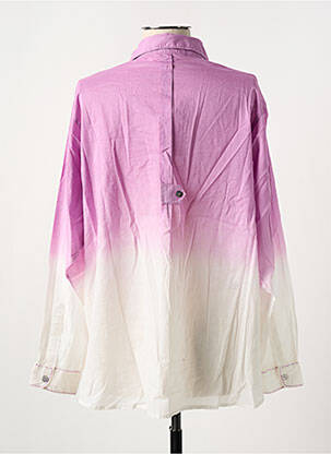 Chemisier coupe droite manches longues violet STORIATIPIC femme