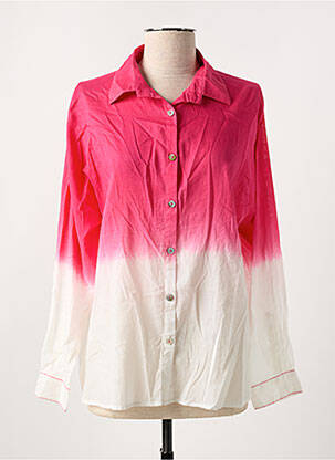 Chemisier coupe droite manches longues rose STORIATIPIC femme