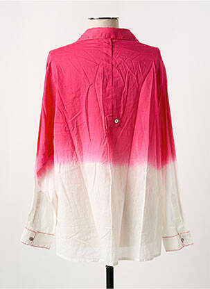 Chemisier coupe droite manches longues rose STORIATIPIC femme