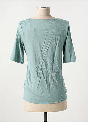 T-shirt col v manches courtes vert MAJESTIC FILATURES femme