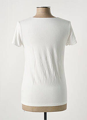 T-shirt stretch manches courtes blanc MAJESTIC FILATURES femme