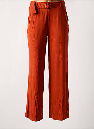 Pantalon droit stretch taille normale rouge SURKANA femme