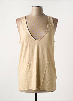 Débardeur marron MAJESTIC FILATURES pour femme
