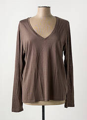 T-shirt marron MAJESTIC FILATURES pour femme seconde vue
