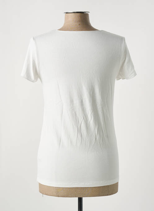 T-shirt stretch manches courtes blanc MAJESTIC FILATURES femme