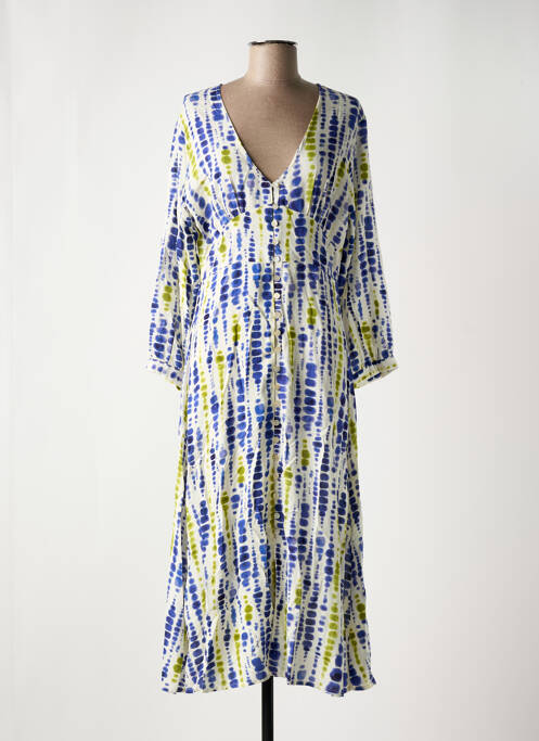 Robe longue bleu STORIATIPIC pour femme