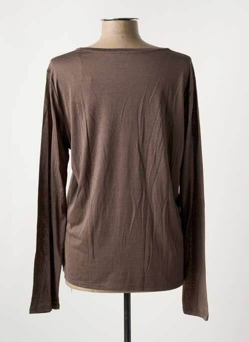 T-shirt marron MAJESTIC FILATURES femme