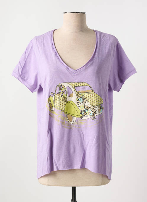 T-shirt violet STORIATIPIC pour femme