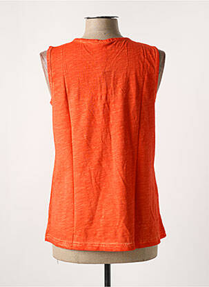 Blouse col v sans manche orange SHEEGO femme