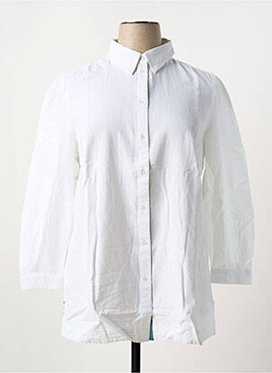 Tunique manches longues col chemisier blanc SHEEGO femme