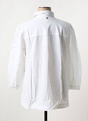 Tunique manches longues col chemisier blanc SHEEGO femme