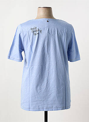 T-shirt coupe droite manches courtes bleu SHEEGO femme