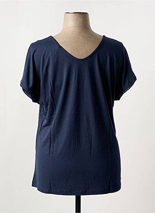 T-shirt coupe droite manches courtes bleu SHEEGO femme